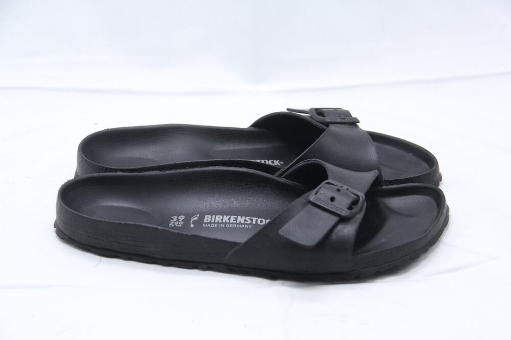 Birkenstock Sandals Shoes Womens EU 39 US 8-8.5 Black Single Strap Slide Comfort